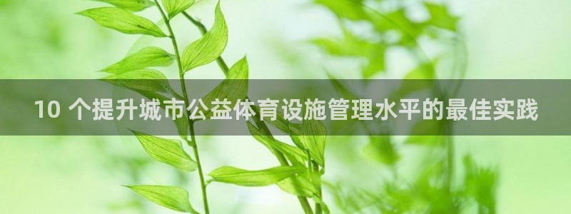 意昂3科技：10 个提升城市公益体育设施管理水平的最