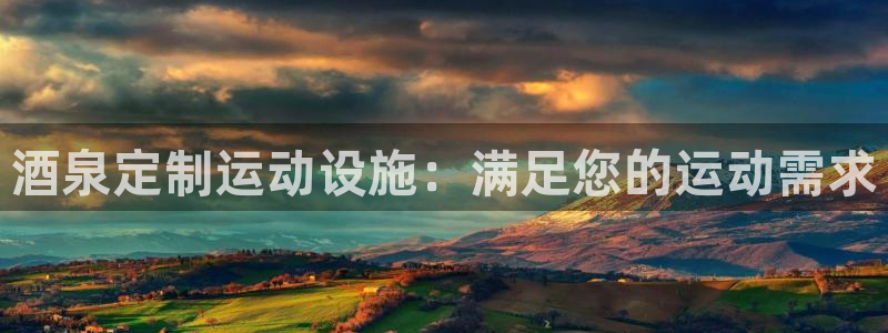 意昂平台体育：酒泉定制运动设施：满足您的运动需求